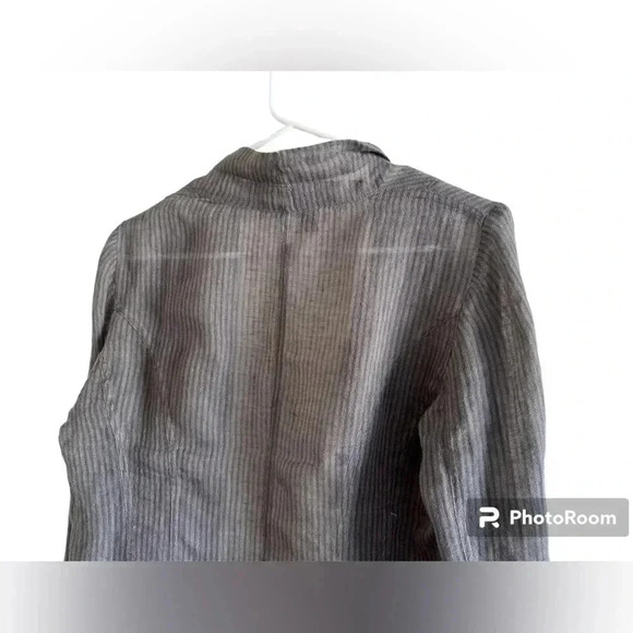 Eileen Fisher linen buttonless cardigan (00893) - Picture 3 of 9